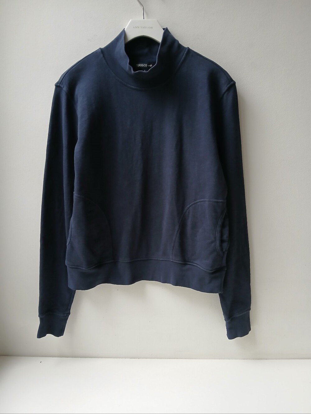 Toad & Co Follow Through Mock Neck Sweatshirt Dark Blue Small